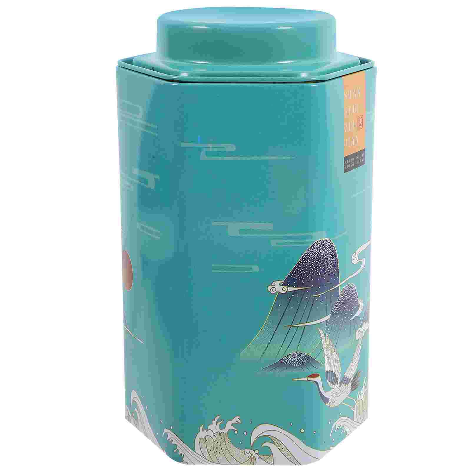 

Декоративные банки для чая с крышками Контейнер для сыпучего кофе Жестяные контейнеры для хранения Кухонный органайзер для специй зелёный