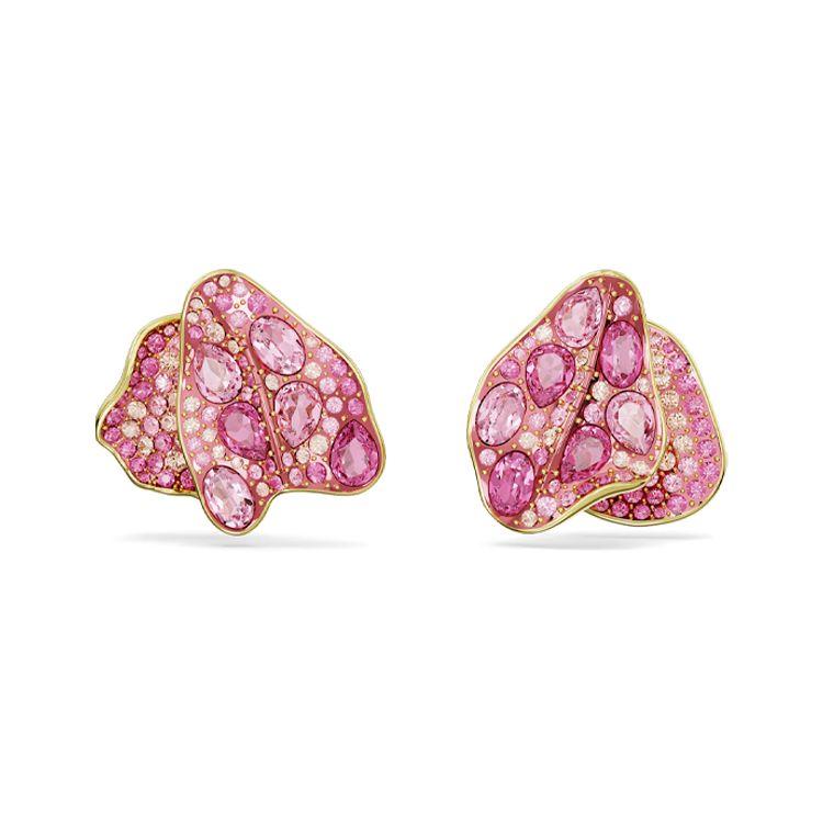 

Swarovski Florere Asymmetrical Design Flower Earrings Women earrings Pink 5650561 Pink,F