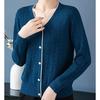 Primăvară Toamnă New Mom tricotat Cardigan Pulover Femeie Tricou cu decolteu în V Femeie Reducerea vârstei Top cu fund S-3XL