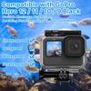 For GoPro Hero 12 11 10 9 Undervanns Vanntett Husdeksel Dykking Beskyttelsesdeksel