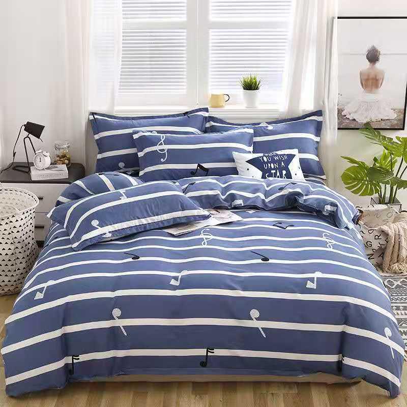Flannel Four-Piece Student Dorm Bedding Set: Bed Sheet & Duvet Cover Gift