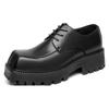 Men's Shoes Autumn Breathable 2025 New Trend Platform Casual Shoes Genuine Leather British Business Men's Square Head Leather Shoes