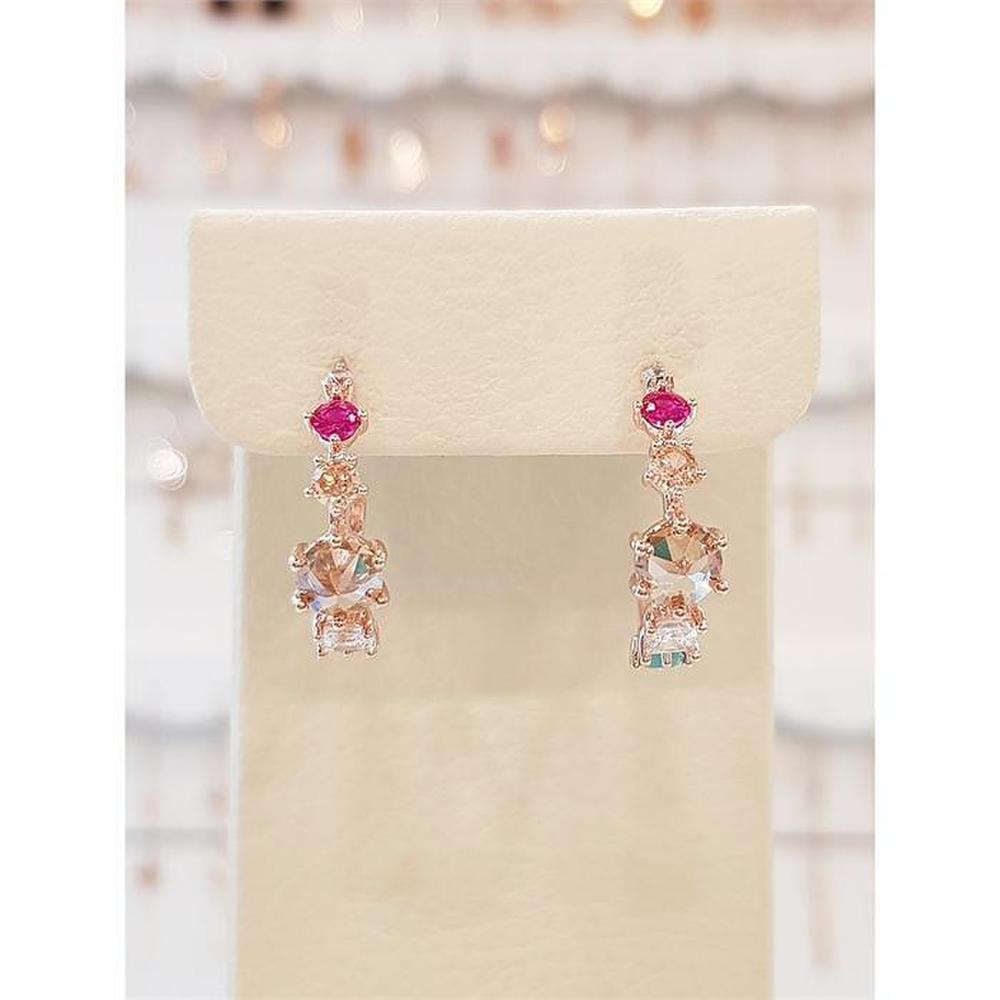 Volare Pastel Cubic Hoop Earrings Spe879 (10131991)