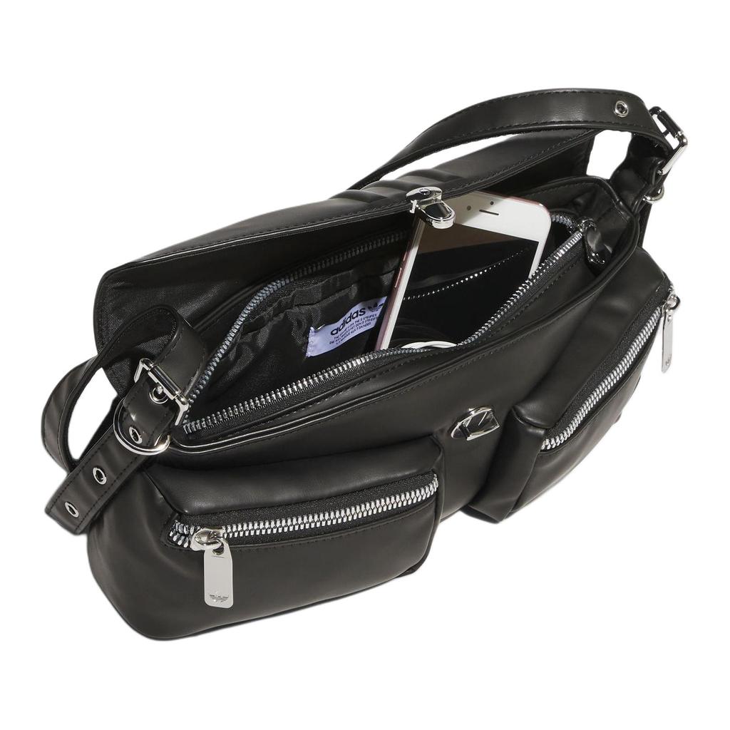 Adidas Originals Trefoil Recycled Polyester Shoulder Bag Regular Women's Black KC1416