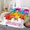 Custom Name Bugs Garden Party Blanket For Couch Bed Plush Cozy Fuzzy Blanket Super Soft Warm Blankets For Fall And Winter 09167
