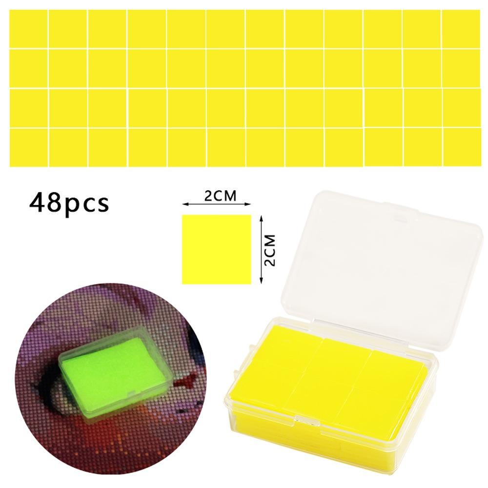 48/32PCS Silicone Luminous Painting Clay Wax Storage Container Box Cross Stitch Diamond Painting Glue Wax Embroidery Mud DIY