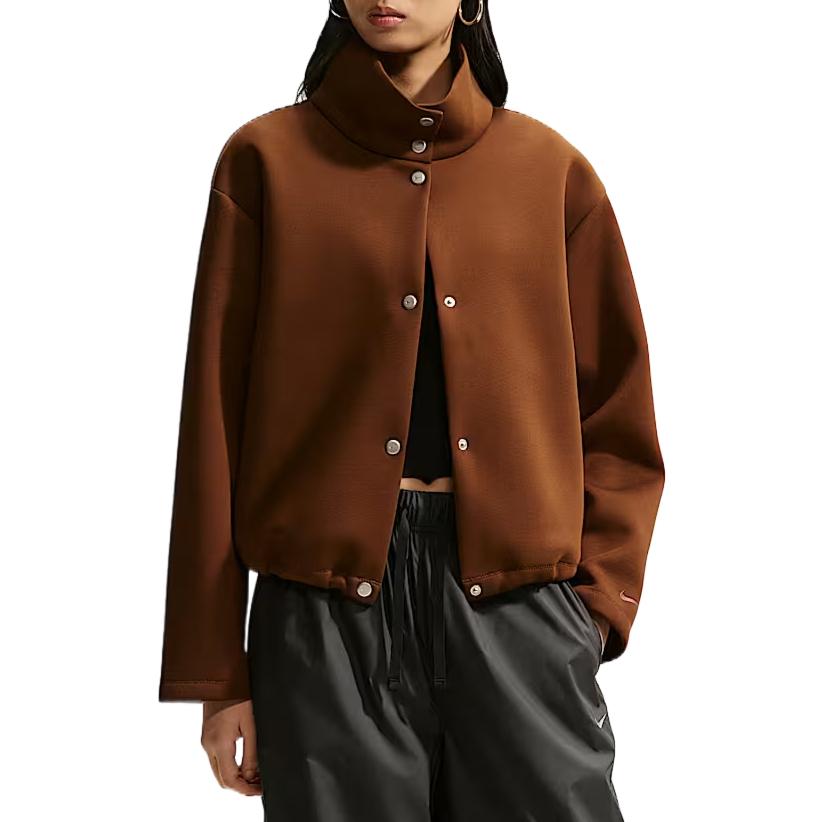 Куртки Nike Женские Какао/Какао Воротник-стойка Умеренная IX7056-259 M brown