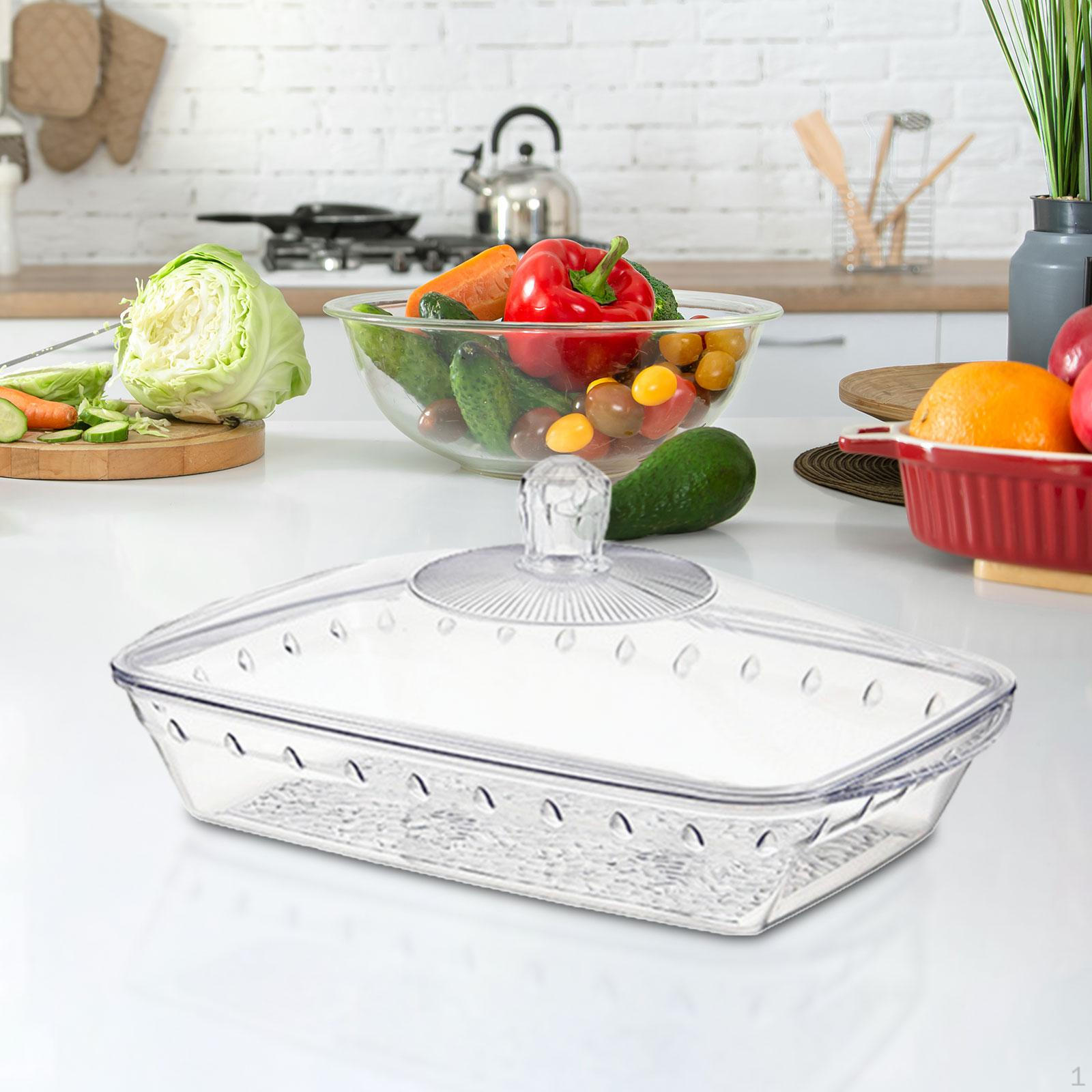 

Поднос с крышкой, контейнер для хранения продуктов, ювелирные изделия, универсальное блюдо для салата на свадьбу clear S