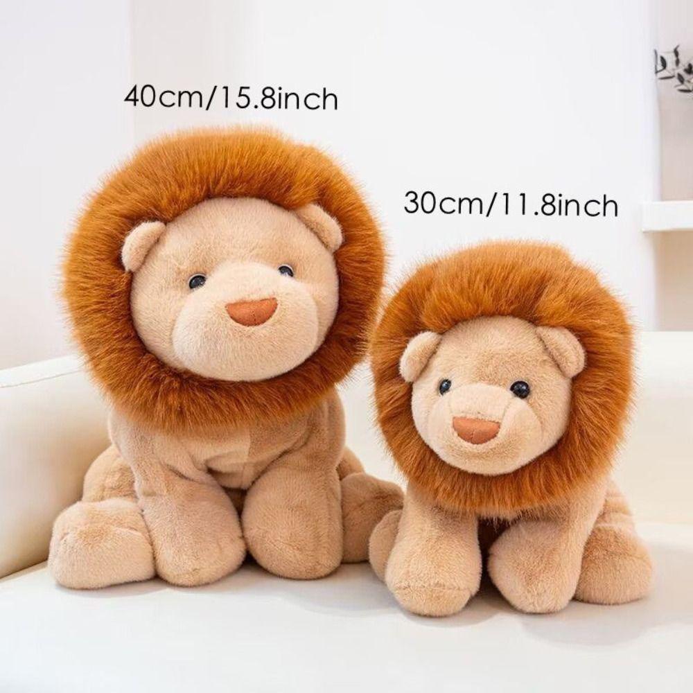Creative Gift Soft Lion Stuffed Animal Plush Pillow Cute 15.8inch Stuffed Animals Plush Emotional Support Stuffed Toys