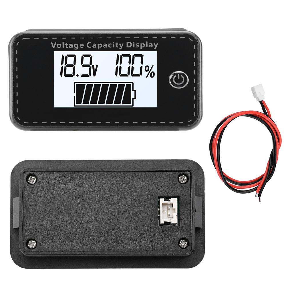 

DC 5-100V LCD Digital Display Battery Capacity Indicator Voltmeter Li-ion LiFe PO4 Car Motorcycle Voltmeter Voltage Gauge білий