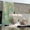 Chinese Ancient-Style Gradient Green Gauze Curtain for Ceiling Decor and Weddings