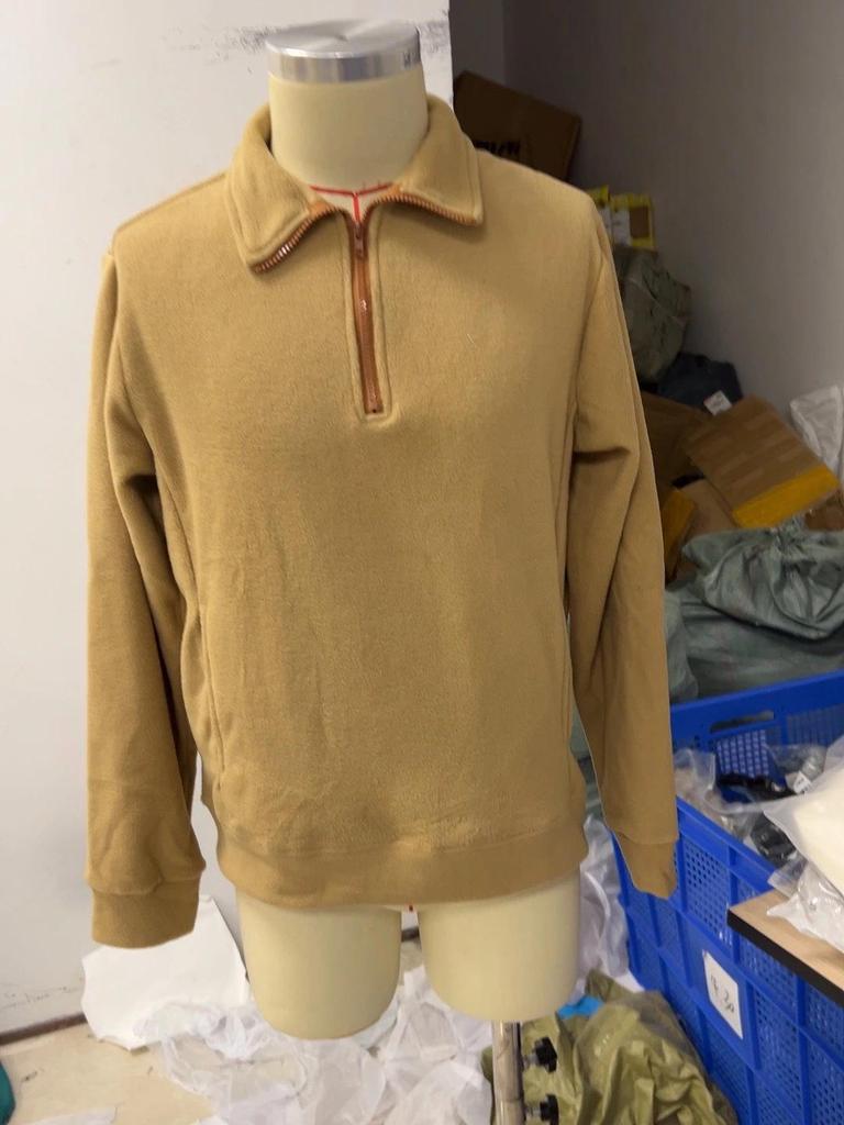 Men's Tactical Half-Zip Stand Collar Polo Sweatshirt