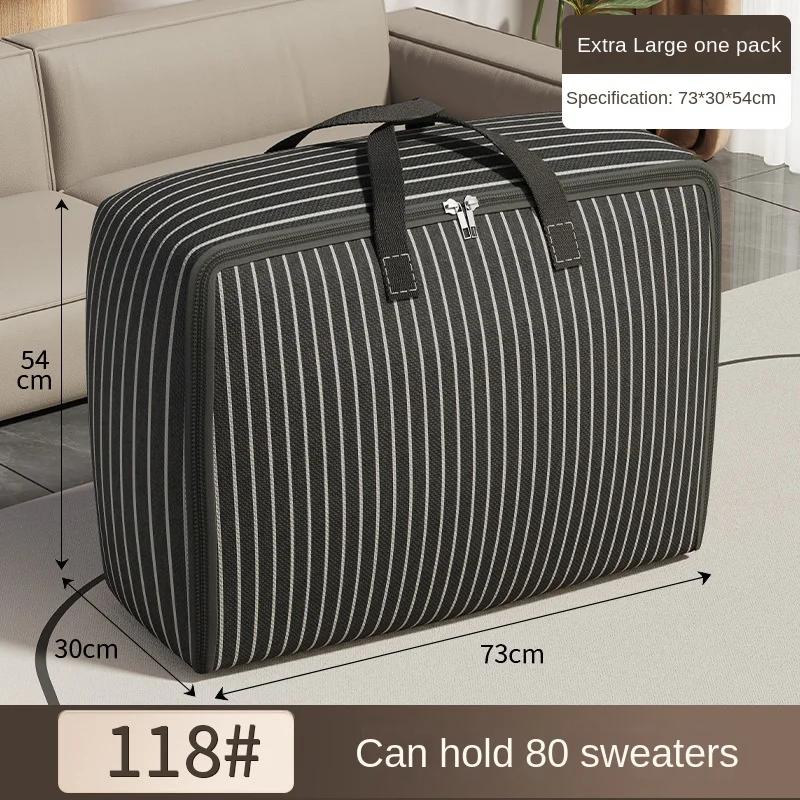 Large Capacity Oxford Cloth Waterproof Travel Storage Bag - Ideal for Clothes, Beddings, and Moving - Durable