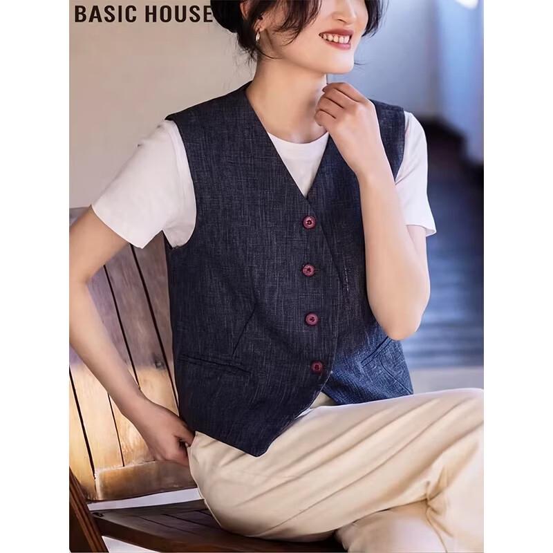 Basic House Women s Navy Suit Vest L