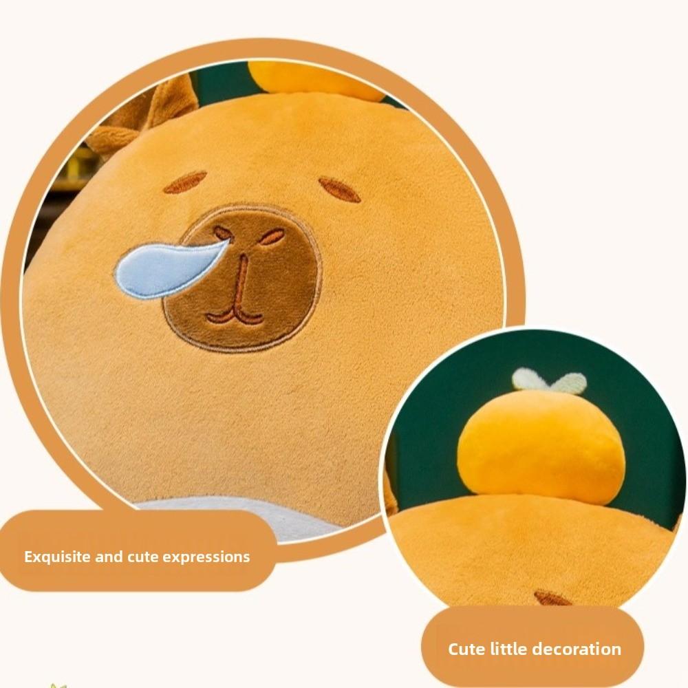 PP Cotton Filled Capybara Throw Pillow 3-in-1 Warm Blanket Cute Cartoon Hand Warmer  Gift Giving