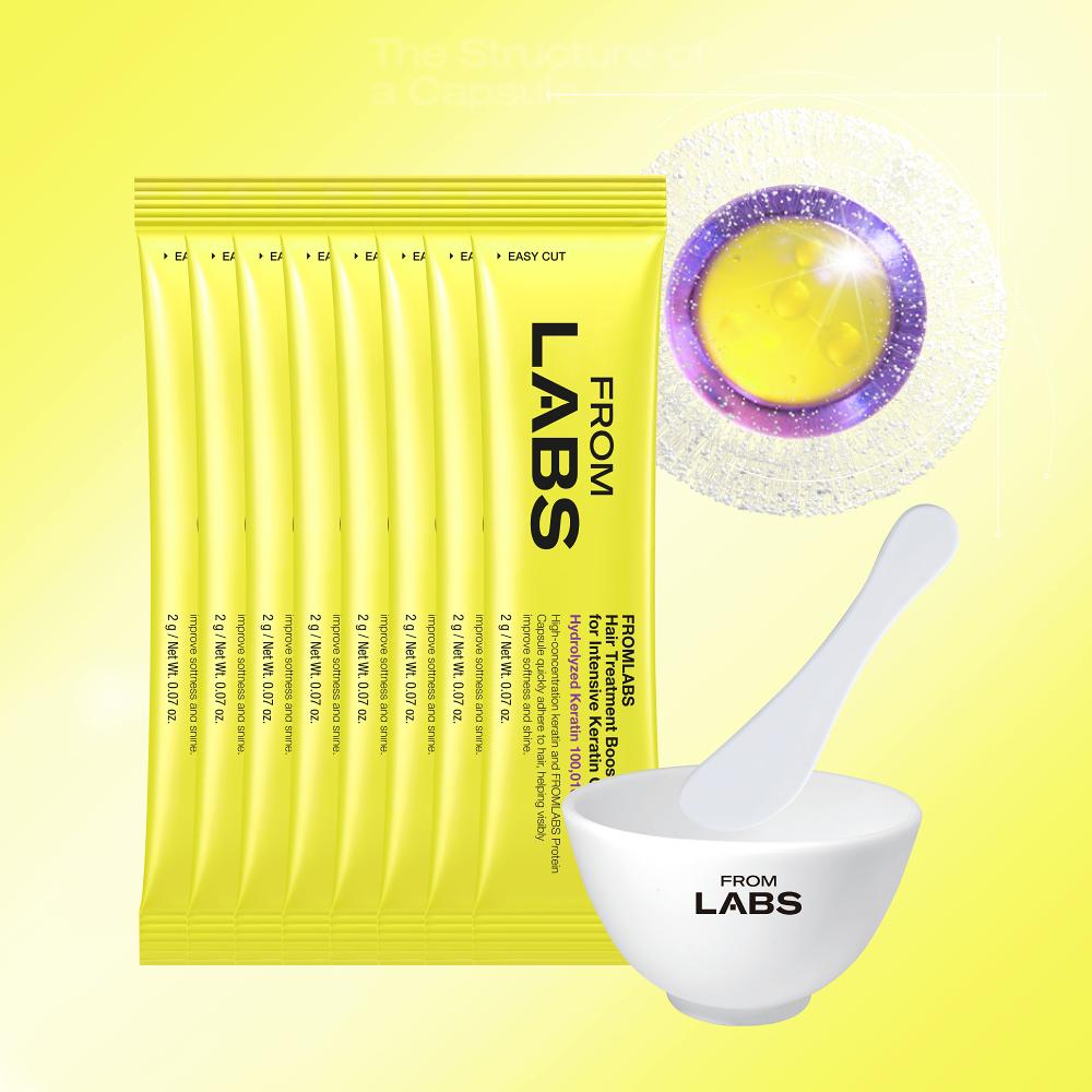 FROMLABS Protein Capsule Rapid Repair Hair Treatment 200ml,3-Minute Keratin Hair Mask & Deep Conditioner
