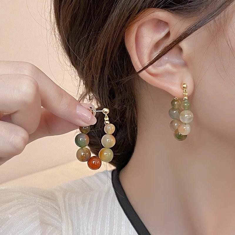 

Colorful Beaded Earrings: Women s Niche Design, Trendy Studs for Advanced Style