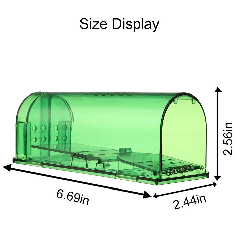 Smart Self-locking Mousetrap Safe Firm Transparent Household Mouse Catcher Control Cage Reusable Mice Rodent Catcher Rat Traps
