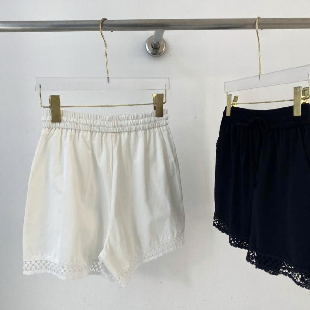 New Retro Casual Shorts with Women's Lace Patchwork Wide Leg Shorts and Casual Pants