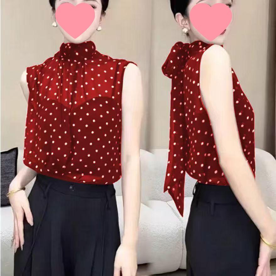 Damen-Oberteil im französischen Stil mit weiten Ärmeln und Pünktchen: Neue Sommer/Herbst Mode, Nischen Design, Elegant & Vielseitig.