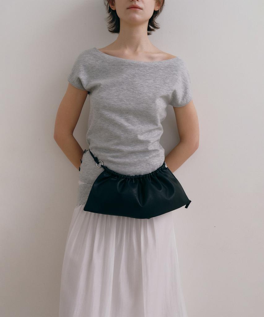 Low Tide Strap Shirring Bag [Black]