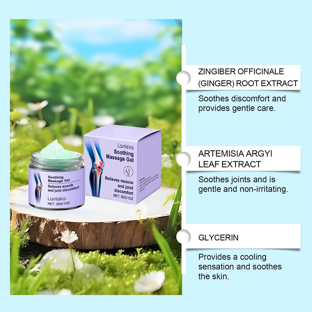 LANISKA Herbal Joint Care Gel: Gentle Massage for Knees, Shoulders, and Neck.