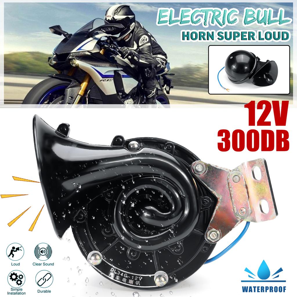 12V 300dB Elektrisch Bull Hupe Horn Laut Wasserdicht Raging Sound Auto Truck