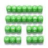 50pcs 12mm White+Gold Silicone Letters Beads Baby Name Teething Teethers English Alphabet Bead for Chew Nursing Shower Gifts