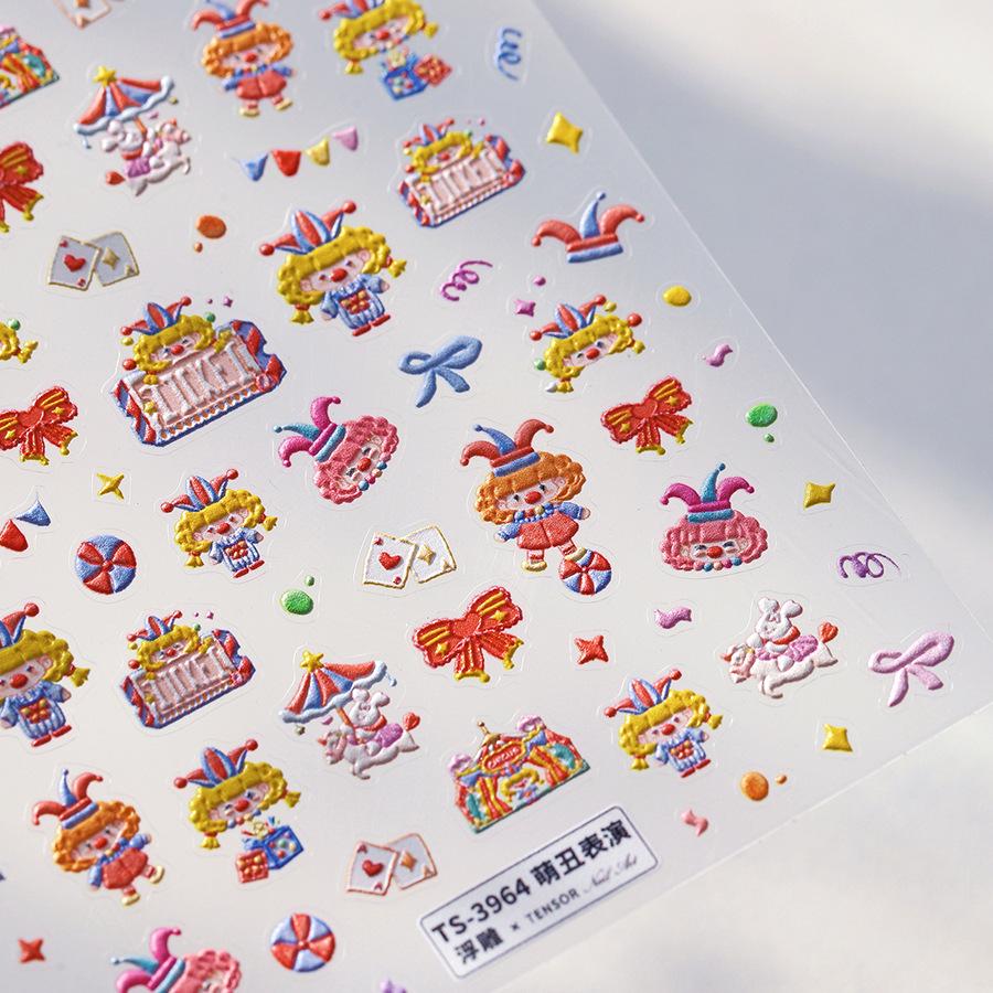 

TENSOR New Self-Adhesive Matte Nail Stickers - TS-3964: Cute, Quirky Designs