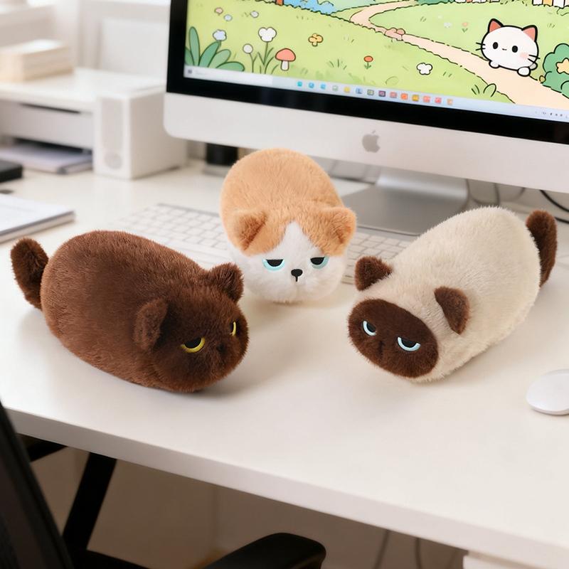 Schnurrende Katze Serie Plüschtier Weiche Flauschige Dicke Katze Stoffpuppe Niedliches Kätzchen Sofa Heimdeko Geburtstagsgeschenk Für Frauen Mädchen