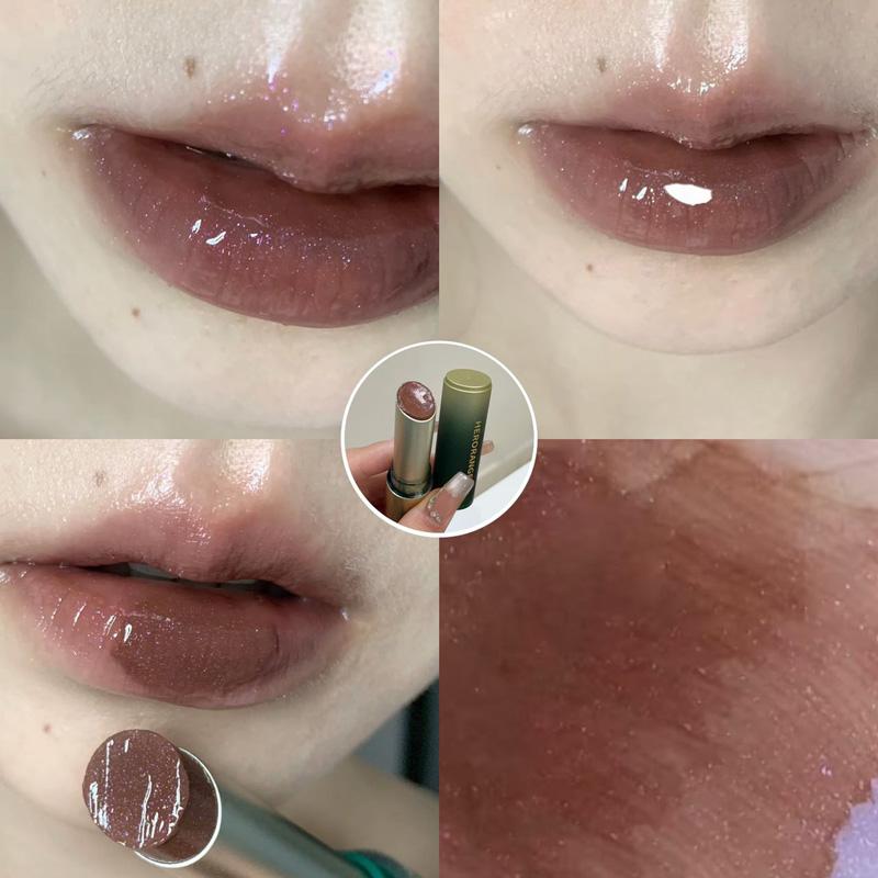 11g Schimmerndes Schwarzes Lippenstift Transparent Spiegel Wasser Lippen-Gloss Aufpolsternd Wasserdicht Nicht-haftend Tasse Nude Klares Schwarzes Lippen-Tönungs Make-up
