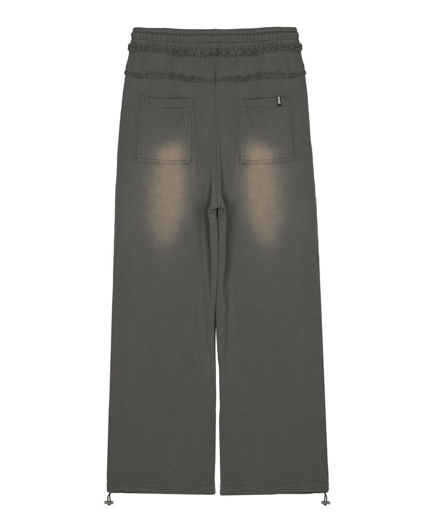 Nigaennikol Destroyed Cotton Lounge Pants_Charcoal