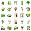 New 50 Small Fresh Green Series Graffiti Stickers Decorative Skateboard Notebook Refrigerator Stickers