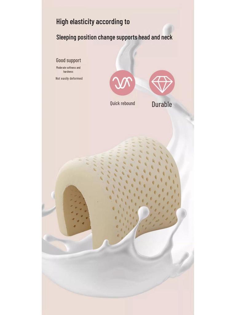 G5ZG5Z Latex Pillow: Removable, Washable Core for Kids & Babies; Neck Support for Cervical Vertebrae; Ideal for Primary School & Kindergarten.
