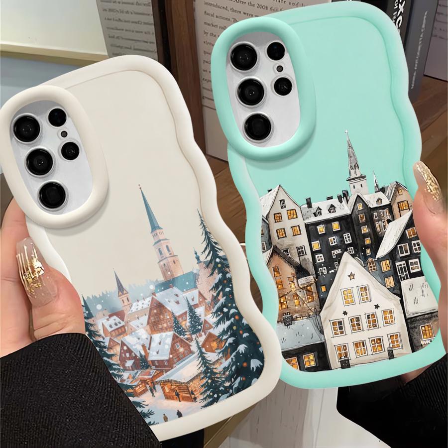 Case for Samsung Galaxy S25 S22 Ultra A26 A25 S21 S24 S20 FE S23 Plus Soft Phone Cover A35 A36 A54 A34 A24 A55 Christmas Santa