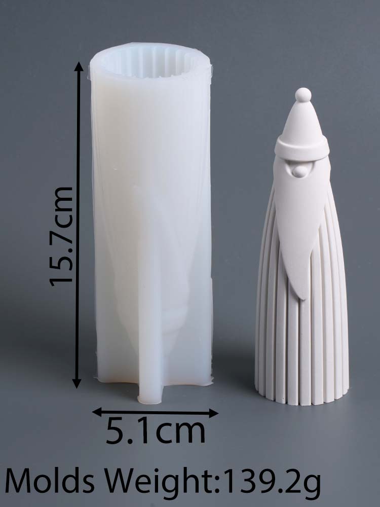 Faceless Santa Claus Silicone Candle Mold DIY Christmas Ornament Crafts Making Aromath Soap Plaster Resin Clay Molds Home Decor