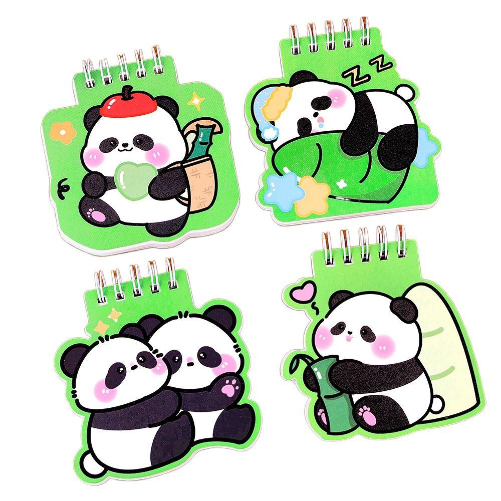 High Quality Panda Pocket Notebook 50Sheets Square Notepad Blank Inner Page Loose-leaf Mini Notebook Student