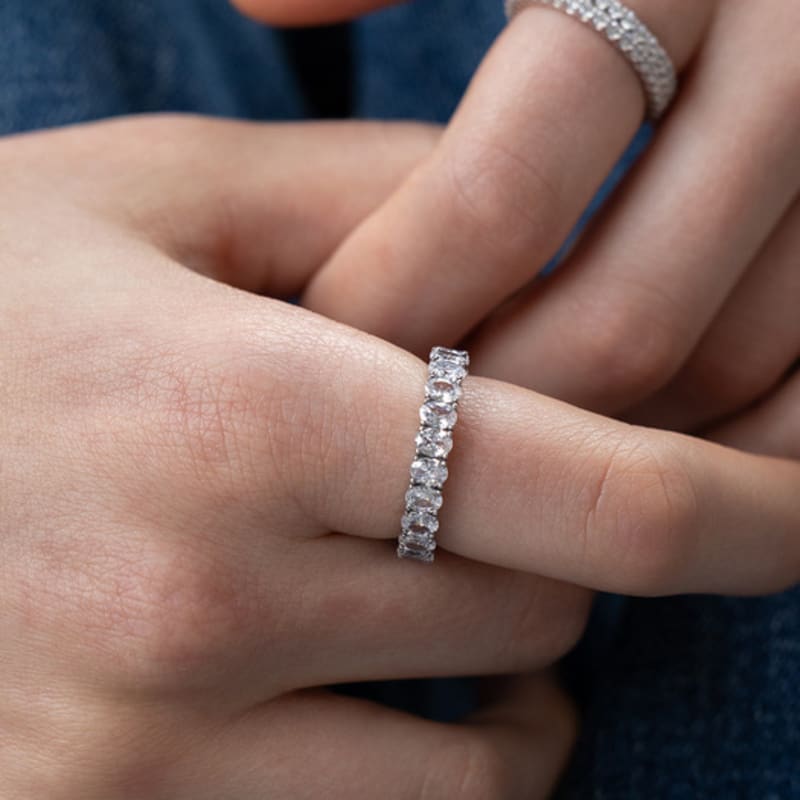 TATIANA (Silver 925) 4mm Oval Eternity Ring CR1880