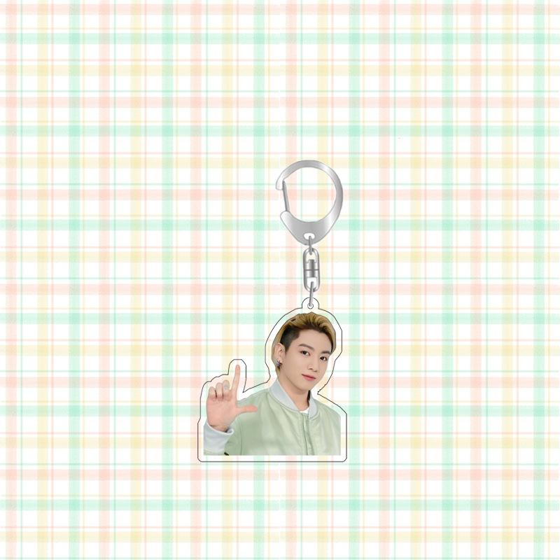 BTS Casual Style Keychain, Bangtan Boys Photo Keyring, Kpop Idol Bag Pendant for ARMY Fans(Jin RM Suga Jimin V J-Hope Jungkook)