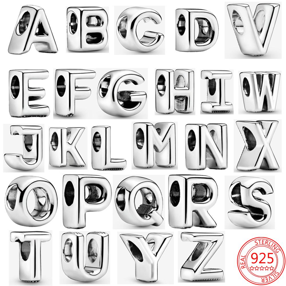 Copper Metal 26 English Letter Bead Component Charm Bead Component Compatible With Do It Yourself Brand Bracelet High Quality Fine Jewelry Neutral