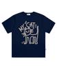 PAGESIISII My Cat Printed Short Sleeve T-Shirt Navy