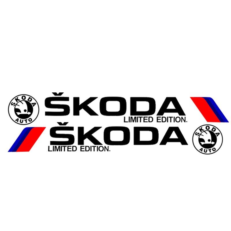 2 Pieces Fashion Car Door Stickers Auto Body Decal for Skodas Octavia ...