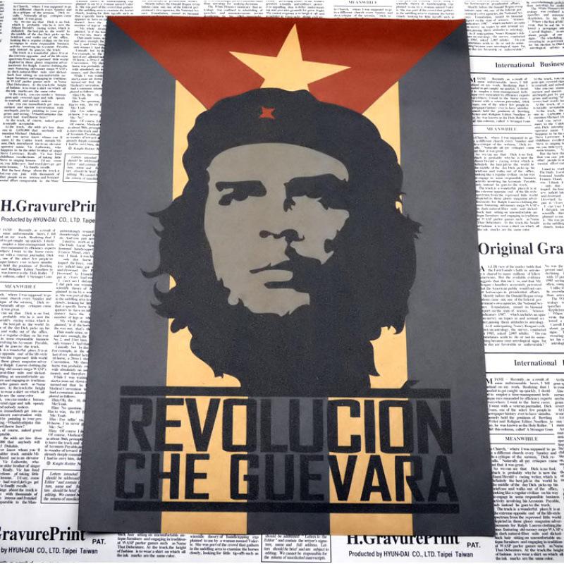 Che Guevara Red Revolution Retro Poster - Inspirational Kraft Paper Canvas for Bar Cafe Decor