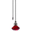 Nordic Diamond Shape Retro Crystal Hanging Fan Lamp Switch Pendant Home Decor