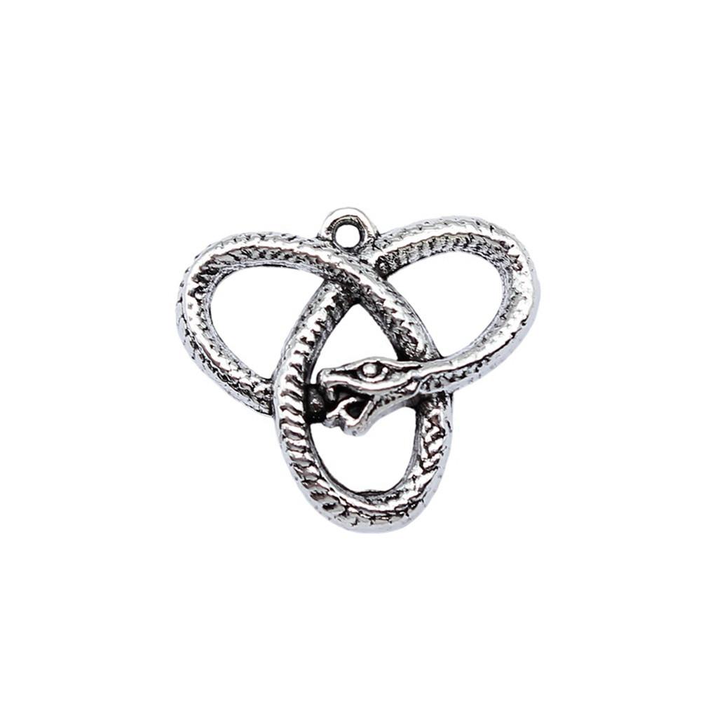 Cobra Snake Charms Antique Bronze Silver Pendants For DIY Bracelet Necklace Jewelry