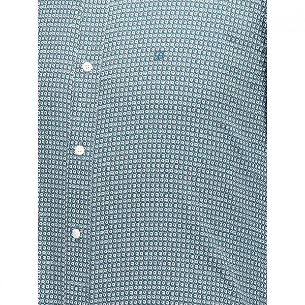 S.t. Dupont Slim Fit Long Sleeve Shirt With Geometric Motif Se4fm21ls253sge