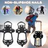 Crampones de 10 dientes para exteriores, cubierta antideslizante para zapatos de nieve, picos para zapatos de nieve resistentes al desgaste para hielo y nieve