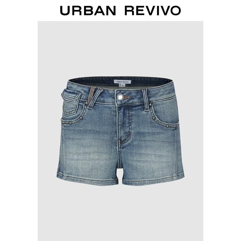 UR Women s Washed Rivet Ultra-short Denim Shorts 28