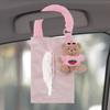 Car Tissue Box Holder Cartoon Bear Doll Tissue Box Plush Cute Car Accessory Multifunctional Practical Tissue Holder Napkin Box