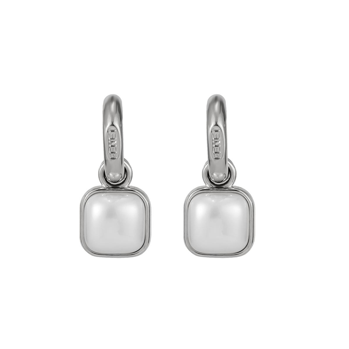 

Серьги из настоящего французского золота 18 карат с медным покрытием, квадратные, роскошные, простые, модные, персонализированные серьги для женщин серебряный